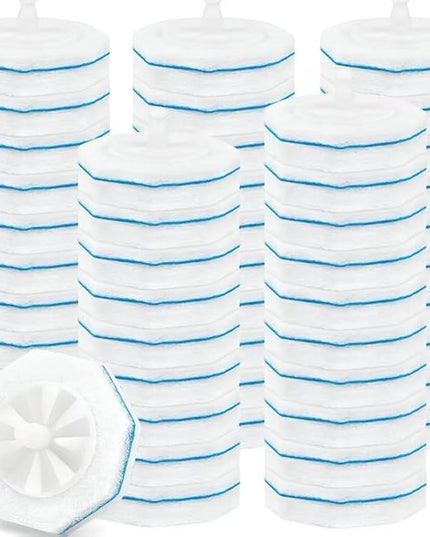 50-Count Disposable Toilet Brush Refills | Universal Cleaning System: Toilet Wand Heads & Bowl Clean Pads Compatible with Most Handles