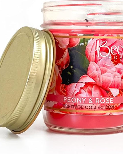 8oz Peony and Rose Scented Candles for Home, 45 Hrs Soy Wax Candle, Aromatherapy Scented Candle for Relaxation, Candle Gifts for Women