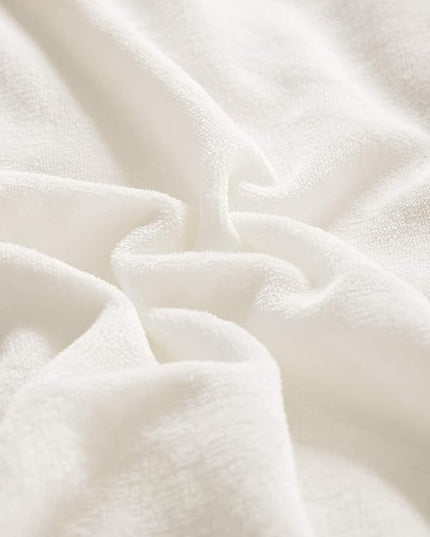Houseri Plain White Velvet Comforter Set Twin Fluffy Flannel All White Furry Bedding Sets Kids Fuzzy Comforter Sherpa Bedding Comforters Sets Twin