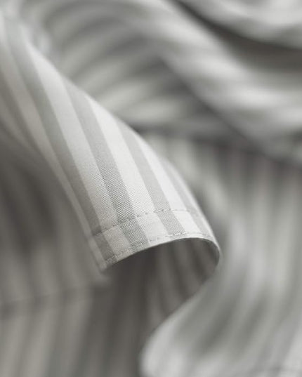 Pure Bamboo Split King Sheets, Genuine 100% Organic Viscose Derived from Bamboo Bed Sheet Set, Soft & Cooling, Double Stitching, 2 Fitted Sheets (Split King, Stripes)