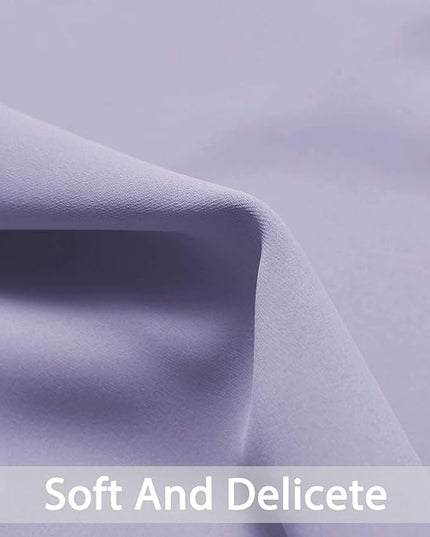 Yakamok Room Darkening Grommet Window Drapes Thermal Insulated Light Blocking Blackout Curtains for Bedroom(52Wx54L,Lilac,2 Panels)