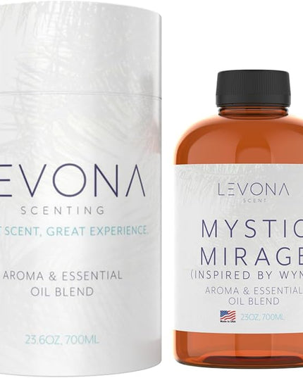 Levona Scent Essential Oil - Fresh Aroma for Home, Office, Hotel & Spa, Ideal for Humidifiers & Diffusers, Hotel Fragrance with Lemon & Green Melon - 700ml / 23 fl oz, Mystic Mirage