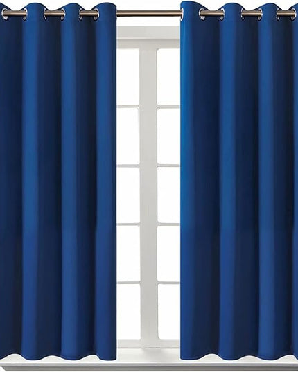 BGment Blackout Curtains for Bedroom - Grommet Thermal Insulated Room Darkening Curtains for Living Room, 52 x 54 Inch, 2 Panels, Royal Blue