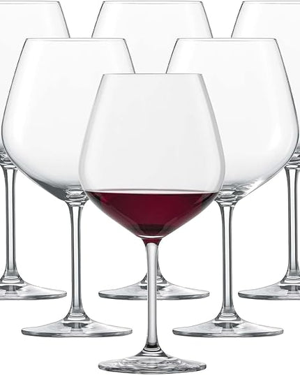 SCHOTT ZWIESEL Forté Burgundy Goblet (Set of 6), Burgundy Glasses for Red Wine, Dishwasher-Safe Tritan Crystal Glasses, Made in Germany (25 Ounce)