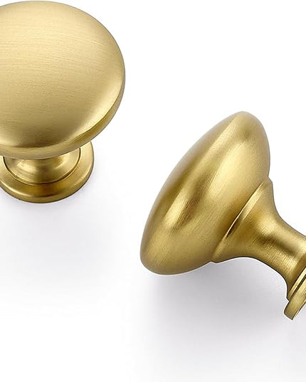 Ravinte 20 Pack Gold Round Zinc Cabinet Brass Knobs for Kitchen Bathroom Closet Dresser Cabinets