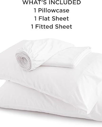 Bedsure Cooling Sheets Twin XL, Rayon Derived from Bamboo, Breathable & Soft Twin XL Sheet Sets, Deep Pocket Up to 16 Inches, Hotel Luxury Silky Dorm Bedding for Hot Sleepers, White