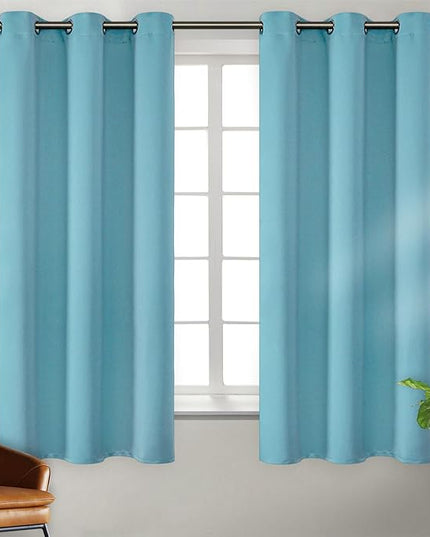 BGment Blackout Curtains - Grommet Thermal Insulated Room Darkening Bedroom and Living Room Curtains, Set of 2 Panels (42 x 63 Inch, Aqua)
