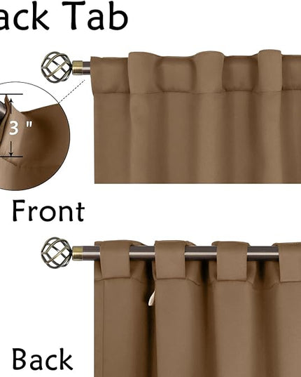 BGment Taupe Blackout Curtains 84 Inch Length 2 Panels for Bedroom - Rod Pocket and Back Tab Blackout Curtains Thermal Insulated Room Darkening Curtains for Living Room, (Each 38 x 84 Inch)