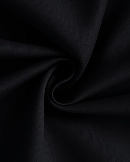 Yakamok 100% Blackout Curtain Panels 72 inches Cold and Light Blocking Drapes for Nursery, 2 Thick Layers Thermal Insulated Draperies (2 Pieces, 50 Wide Each Panel, Black Front with White Backing)