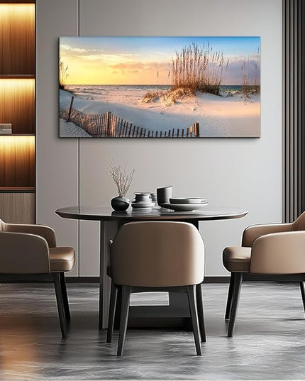 Canvas Wall Art for living room seaview sand dunes Seagrass landscapes bathroom Wall Decor Ready to Hang Home Decorations bedroom kitchen inspirational Canvas prints posters painting mural Artwork