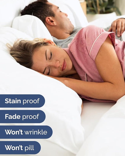 Extra Deep Twin Sheet Set - 4 Piece Breathable and Cooling Sheets - Hotel Luxury Bed Sheets Set - Easy & Secure Fit - Soft, Wrinkle Free and Comfy Sheets Set - White Sheet Set with Extra Deep Pockets