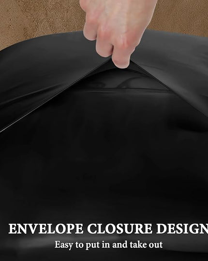 BHZ Black Satin Goose Down Feather Pillows Standard Size with Black Satin Pillowcase for Hair and Skin, Cooling Pillow Cases Similar to Silk Pillow Cases, Decorative for Women, Mom Men