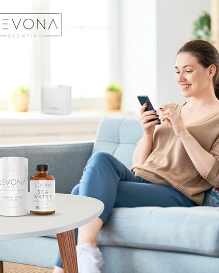 Levona Scent Essential Oil for Diffuser: Home Luxury Scents Fragrance Oil - Aroma Oil for Humidifiers - Hotel & Office Diffuser Oils - Essential Oils for Diffusers for Home - 500 Ml Sea Water