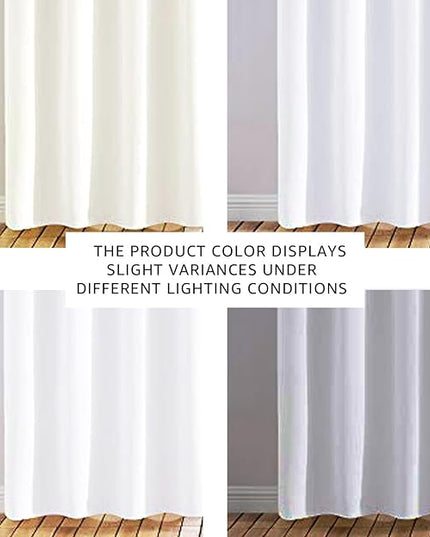 NICETOWN Pure White Curtains 2 Panels 84 inches Long for Bedroom, 50% Light Blocking Grommet Window Treatment for Living Room, W52 x L84