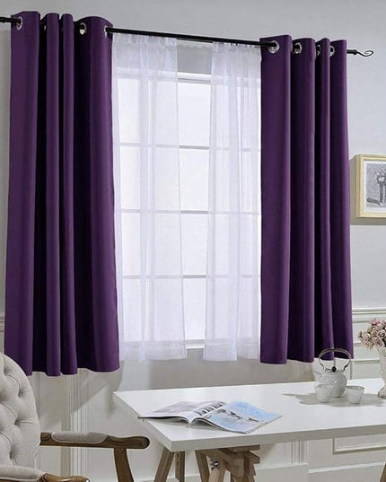 NICETOWN Blackout Curtains for Living Room - Functional Blackout Drapes/Panels for Bedroom, Thermal Insulated, Privacy Assured (Set of 2, 52 x 54 inches in Royal Purple)