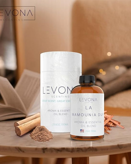 Levona Scent Aroma Diffuser Oil: Oil Diffuser Essential Oils for Diffusers for Home Luxury Scents - La Mamounia Dup Fragrance Oil - Clean & Fresh with Notes of Citrus, Rosewood, Amber & Pine -700 Ml