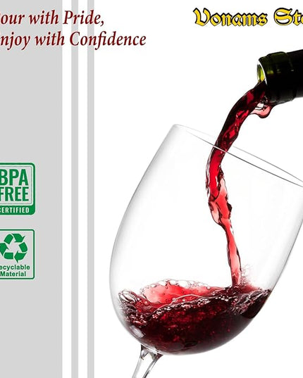 Unbreakable Wine Glasses 16oz - Shatterproof, Reusable, Drink Glassware (Set of 4) For Indoor Outdoor Drinkware Travel, Pool, Camping, Beach, Picnic