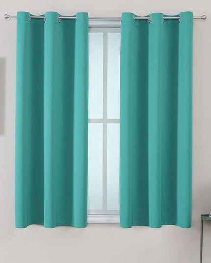 ChrisDowa Grommet Room Darkening Curtains for Bedroom and Living Room - 2 Panels Set Thermal Insulated Blackout Curtains (Teal, 38W x 54L)