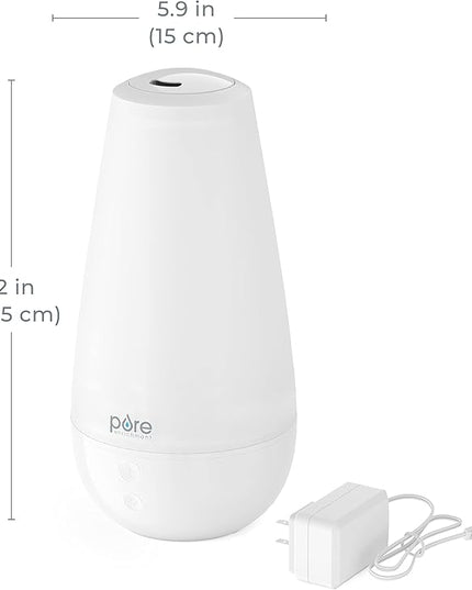Pure Enrichment PureSpa XL 3-in-1 Cool Mist Humidifier, Essential Oil Diffuser & Mood Light - 2L Tank Provides Powerful Mist Coverage up to 350 sq ft in Bedroom, Office & Large Rooms