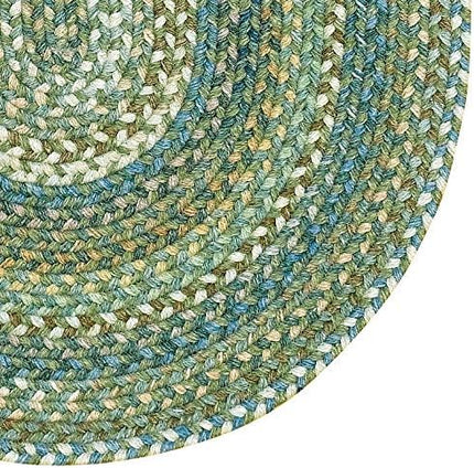 American Heritage Sage 2' 0" X 6' 0" Runner Oval Braided Rug