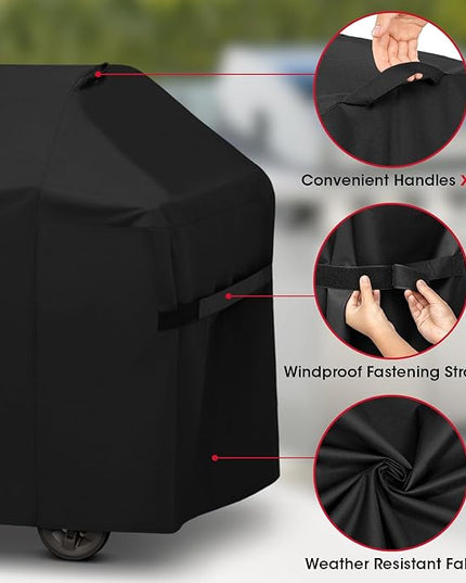 Unicook 65 Inch Grill Cover for Weber Genesis II 400 Series, 4 Burner BBQ Cover for Outdoor Grill, Heavy Duty Waterproof Fade Resistant, Compared to Weber 7131