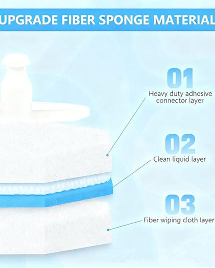 50-Count Disposable Toilet Brush Refills | Universal Cleaning System: Toilet Wand Heads & Bowl Clean Pads Compatible with Most Handles