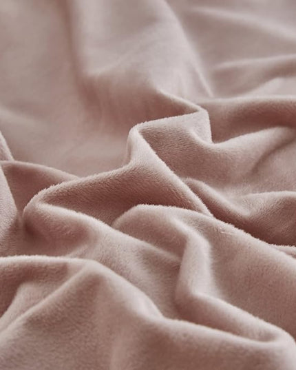 CLOTHKNOW Pink Velvet Full Size Comforter Sets Fluffy Bedding Comforter Sets Soft Blush Comforter Pink Comforter with 2 x Pillow Cases