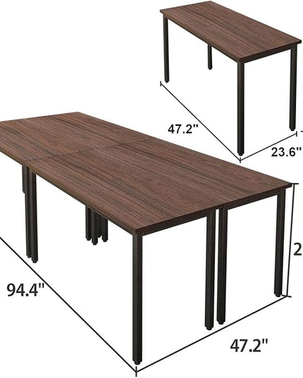 Bonzy Home 8ft Conference Tables Chair Set, 94.4"x47.2"x29.5" Table & 10pcs Chairs, Office Computer Desk and Chair Set for Meeting Room Office Furniture Set for 10 People