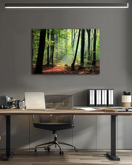 Nature Wall Art Large Forest Art Canvas Wall Decor Green Tree Canvas Print Artwork Decor for Living Room Mountain Wall Art Landscape Pictures for Bedroom Home Office Decorations (32x48inches)