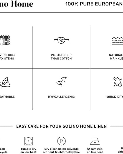 Solino Home Square Placemats Set of 4-100% Pure Linen Ivory Cloth Placemats 14 x 14 Inch - Classic Hemstitch, Machine Washable Place Mats for Holiday, Christmas, New Year