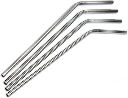 Highball Glasses [Set of 4] + 4 Stainless Steel Straws, 16 oz Lead-Free Crystal Clear Glass, Elegant Drinking Cups for Water, Wine, Beer, Cocktails and Mixed Drinks - Round Top, Square Bottom