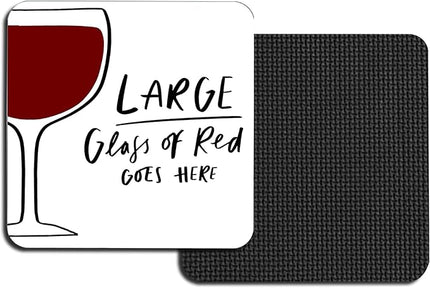 Square Red Wine Coasters for Drinks,Funny Drink Coasters Set of 2,Red Wine Coaster for Home Office Table Kitchen Desk Decor Coffee Beer Bar,Birthday Gifts for Women Men Mom Wines Lover