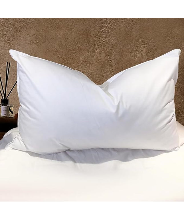 BHZ Goose Down Feather Pillows Queen Size - Hotel Collection Bed Pillows for Sleeping Soft Pillow for Side and Back Sleepers with 100% Cotton Fabric