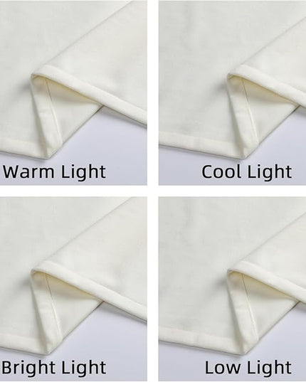 Joydeco Customized Velvet Curtains for Bedroom and Living Room, Heavy Duty Luxury Thermal Insulated White Velvet Curtains Rod Pocket 1 Panel, Custom Size