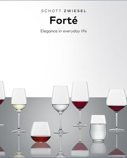 SCHOTT ZWIESEL Forté Rocks Glass (Set of 6), Stemless Tumbler for Various Types of Wine, Dishwasher-Safe Tritan Crystal Glasses, Made in Germany (20 Ounce)
