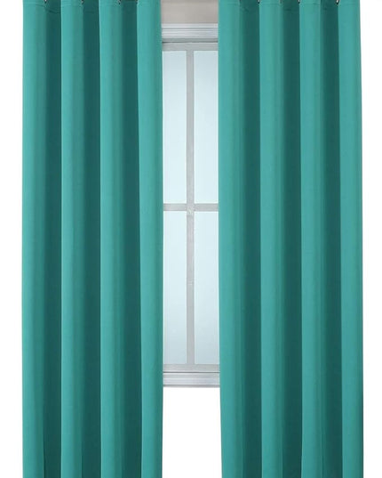 ChrisDowa Grommet Room Darkening Curtains for Bedroom and Living Room - 2 Panels Set Thermal Insulated Blackout Curtains (Teal, 52W x 84L)
