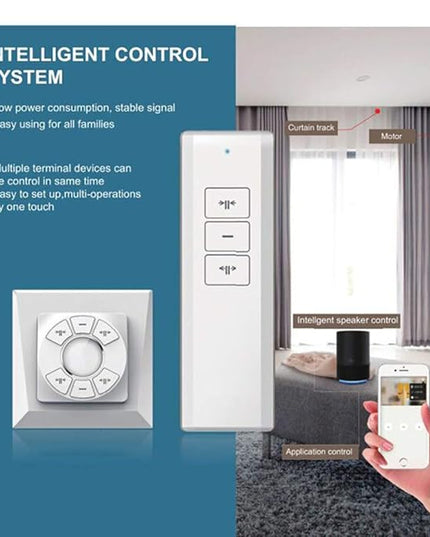 OlideSmart DIY WiFi Smart Automatic Curtain Motor Track System, Automatic Curtain Motor, Blinds Tracks, Length can be Customized (White, 7.2m)