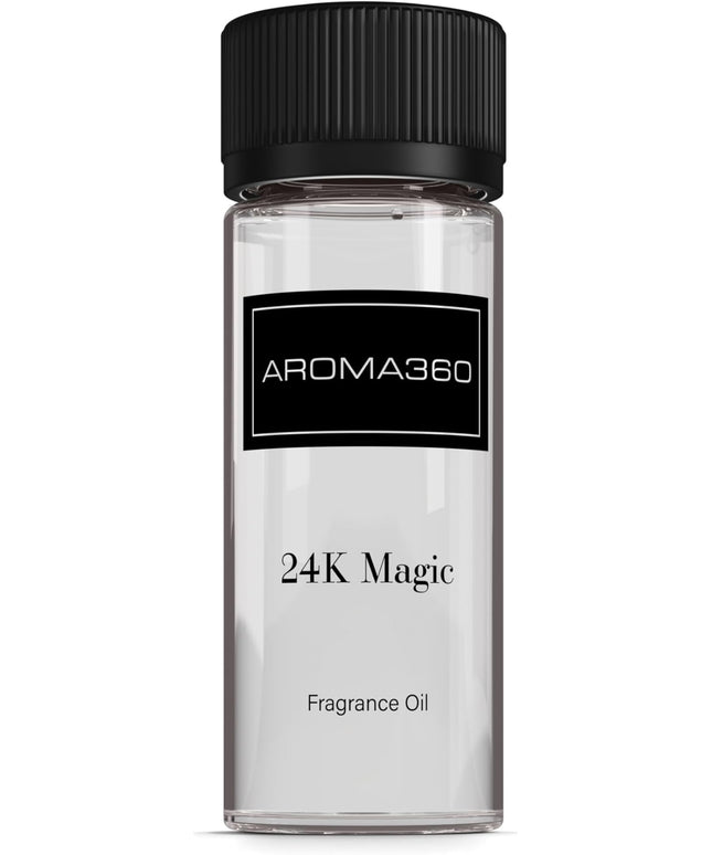 Aroma360-24K Magic Fragrance Oil Blend 50ML | Hotel Inspired Luxury Essential Oil Diffusers | Aromatherapy Scent Diffuser Oil | Citrus Beginning of Bergamot, Lemon & Lemongrass with Notes of Jasmine