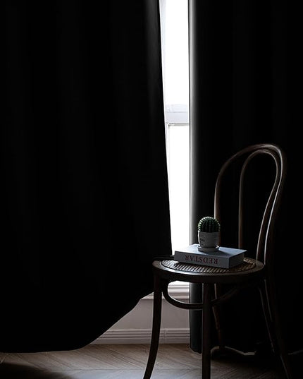 Custom Curtains for Living Room 1 Panel, Blackout Curtains Thermal Insulated, Grommet Light Blocking Drapes for Bedroom Windows Luxury Decor(Custom Size,Dark Grey