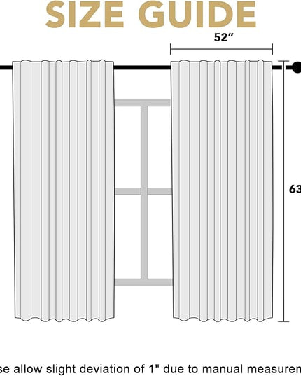 H.VERSAILTEX Blackout Curtains Thermal Insulated Window Treatment Panels Room Darkening Blackout Drapes for Living Room Back Tab/Rod Pocket Bedroom Draperies, 52 x 63 Inch, Stone Blue, 2 Panels