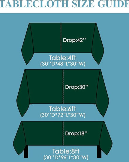 VidaFete 2 Pack 90 * 132inch Rectangle Table Cloth Polyester, Stain Wrinkle Resistant Polyester Dining Table Cover for Kitchen Dinning Party Wedding Rectangular Table Buffet Decoration(Green)