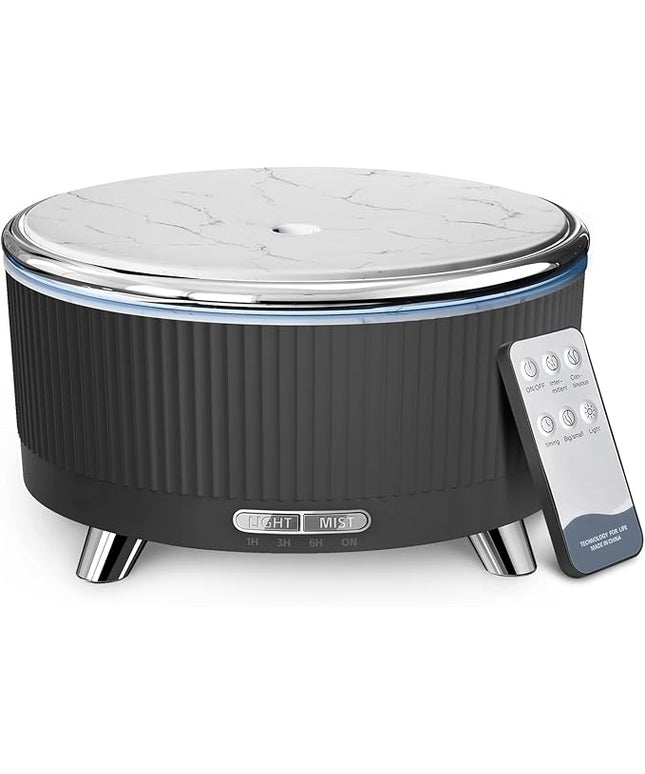 500ML Essential Oil Diffuser: Ultrasonic Aroma Diffuser with Remote Control for Spa Hotel Yoga Room - Humidifier for Bedroom with 7-Color Night Lights & Auto Shut-Off for Nursery/Women Home Relaxation