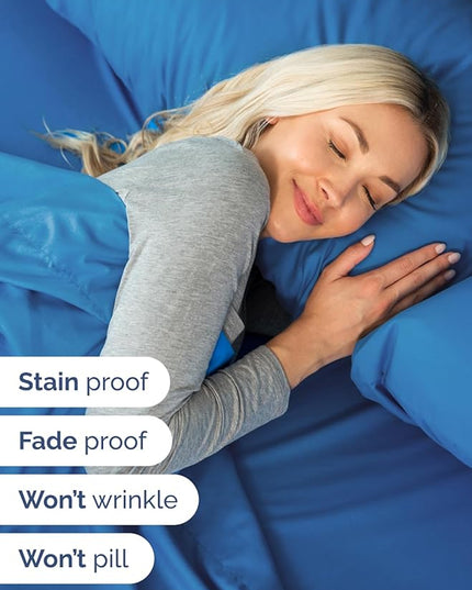 Extra Deep Queen Sheet Set - 6 Piece Breathable & Cooling Sheets - Hotel Luxury Bed Sheets Set - Easy & Secure Fit - Soft, Wrinkle Free & Comfy Sheets Set - Royal Blue Sheet Set w/Extra Deep Pockets