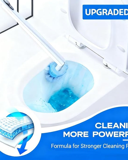 50-Count Disposable Toilet Brush Refills | Universal Cleaning System: Toilet Wand Heads & Bowl Clean Pads Compatible with Most Handles