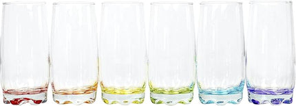 Vibrant Splash Water, Beverage Highball Glasses, 13.25 Ounce - Set of 6