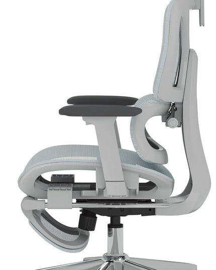 FLEXISPOT ErgoX Premium Ergonomic Office Chair with Footrest- Adjustable 3D Armrests, Dynamic Lumbar Support, Recline & Tilt Function, Mesh Seat, for Home & Office Use,Blue