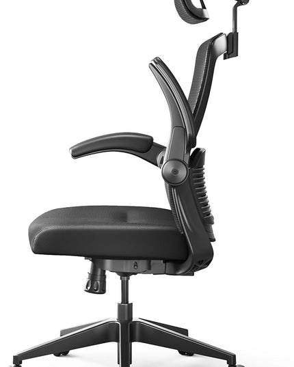 FLEXISPOT OC3 Pro Ergonomic Office Chair High Back Computer Chair with Flexible Flip-up Armrest/8-Level Lumbar Support, High Elastic Foam Seat Cushion, Chairs for Home Office Working Studying, Black