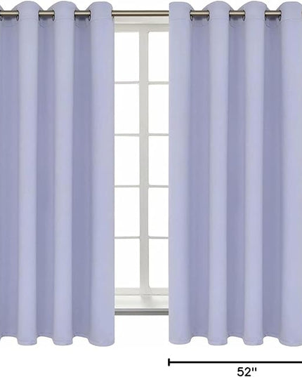 BGment Room Darkening Curtains 63 Inches Long - Grommet Thermal Insulated Drapes Window Treatment Curtains for Bedroom, 2 Panels, 52 x 63 Inch, Lavander