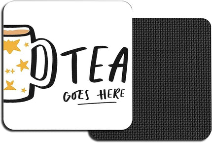 Square Tea Coasters for Drinks, Funny Drink Coasters Set of 2, Coaster for Home Office Table Kitchen Desk Decor Beer Bar, Birthday Gifts for Women Men Mom Tea Lover