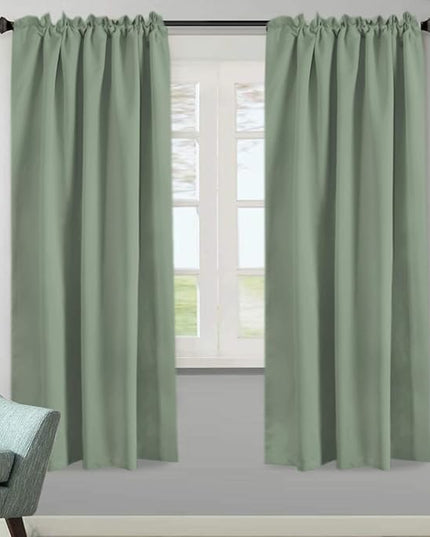 H.VERSAILTEX Blackout Curtains Thermal Insulated Window Treatment Panels Room Darkening Blackout Drapes for Living Room Back Tab/Rod Pocket Bedroom Draperies (2 Panels, Cyan, 52 x 72 Inch)